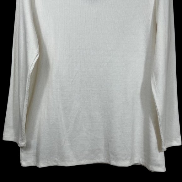 Old Navy Lace V-Neck Ribbed Long Sleeve Top NEW Sea Salt Womens Large - Picture 5 of 9